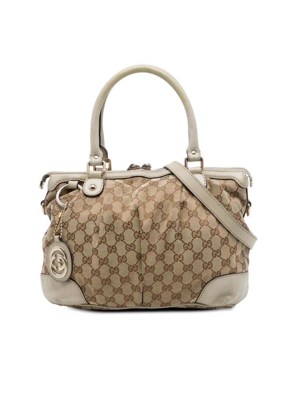 Gucci Gg Canvas Sukey Satchel Pre-Loved #362508G61B